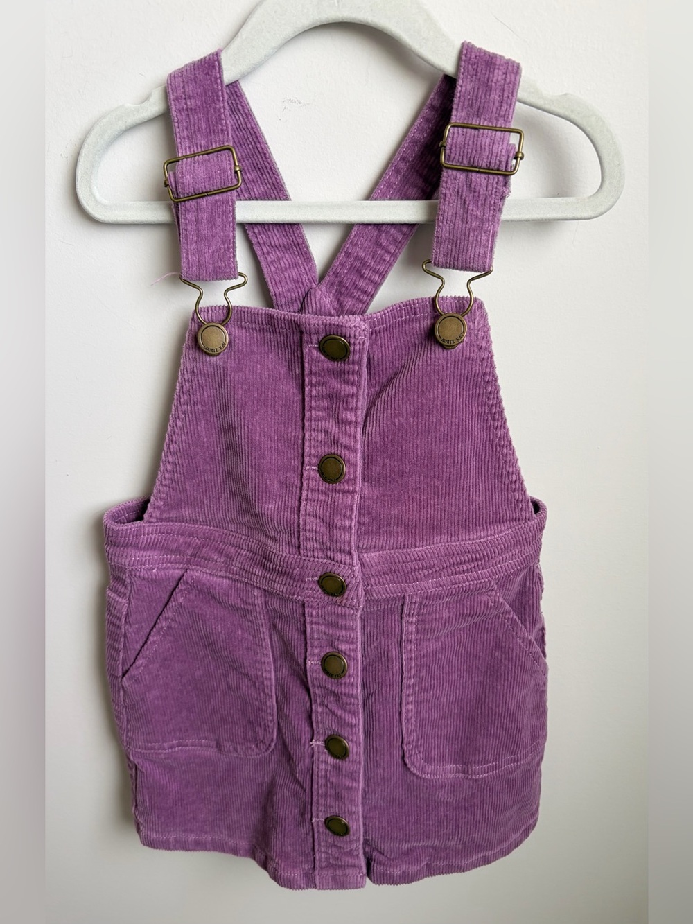 Jamie Kay Kids Purple Corduroy Overall Dress